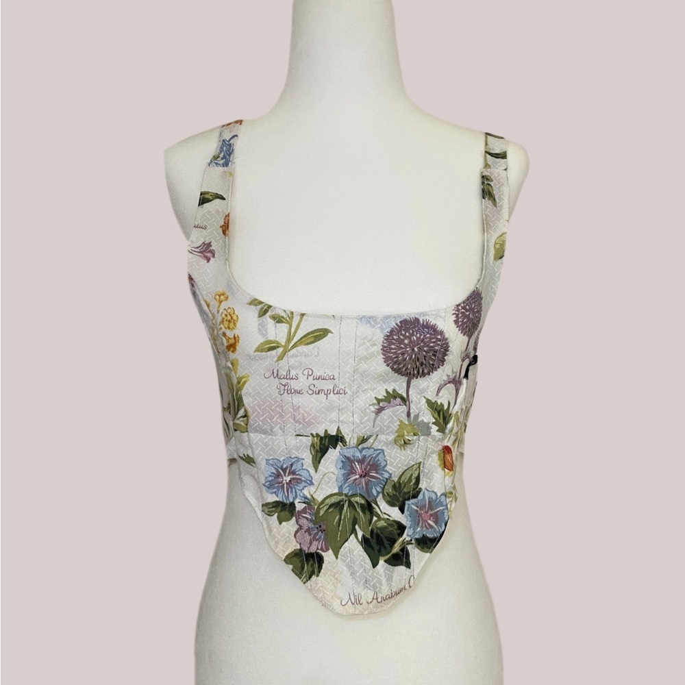 Handmade corset top universal sizing with open tie back cup size B-D could fit